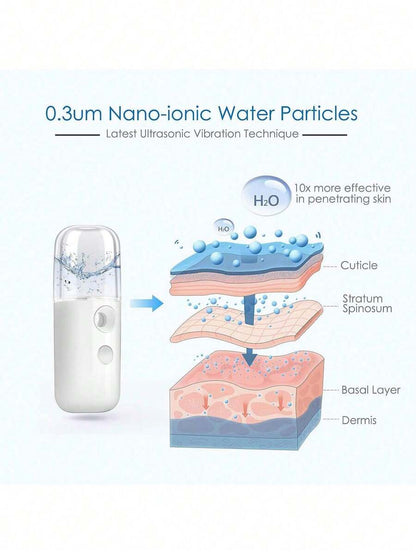 Mist Sprayer Mini 30ml Nano Portable Face Spray Facial Body Steamer Moisturizing Skin Care Tool